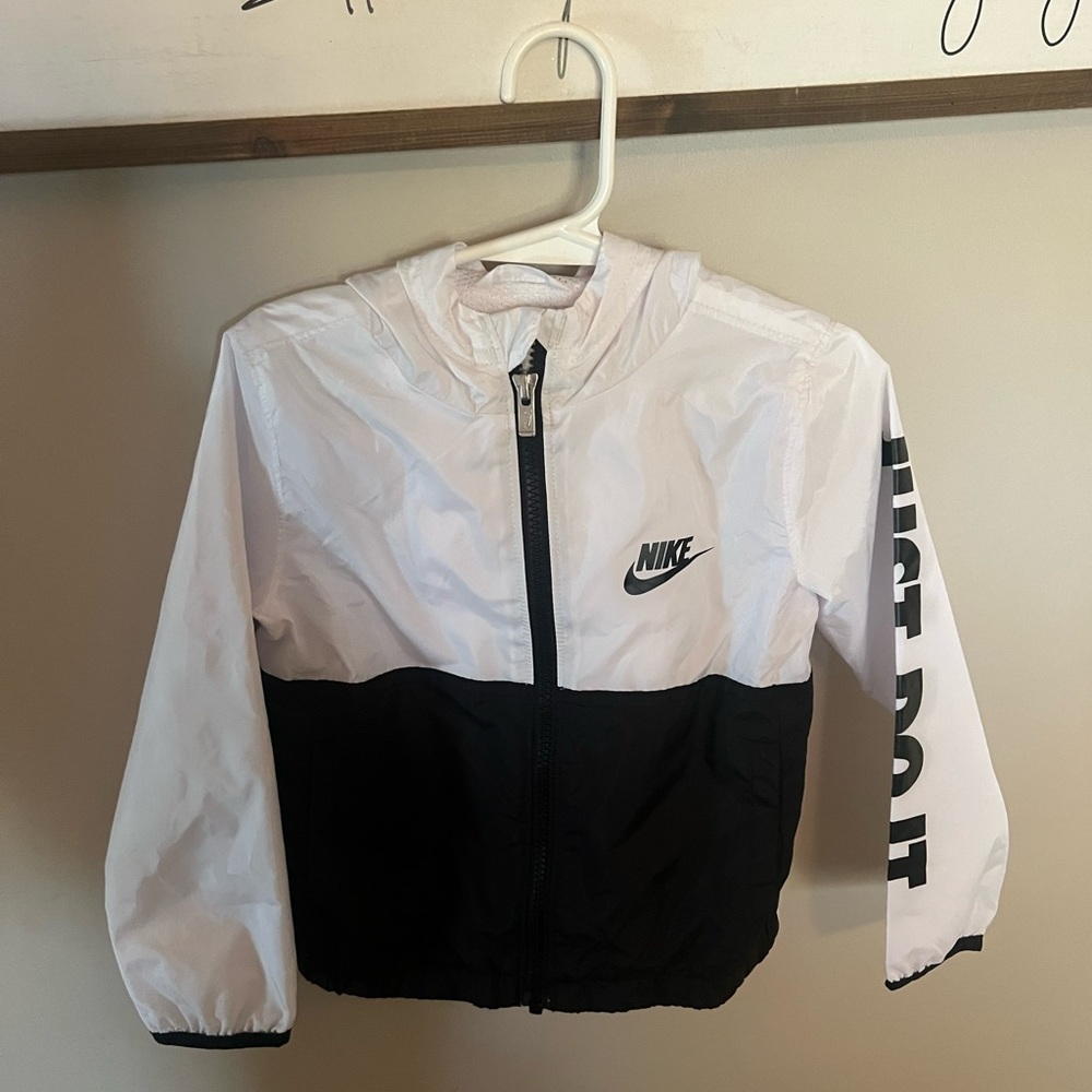 Nike Kids Black and White Raincoat